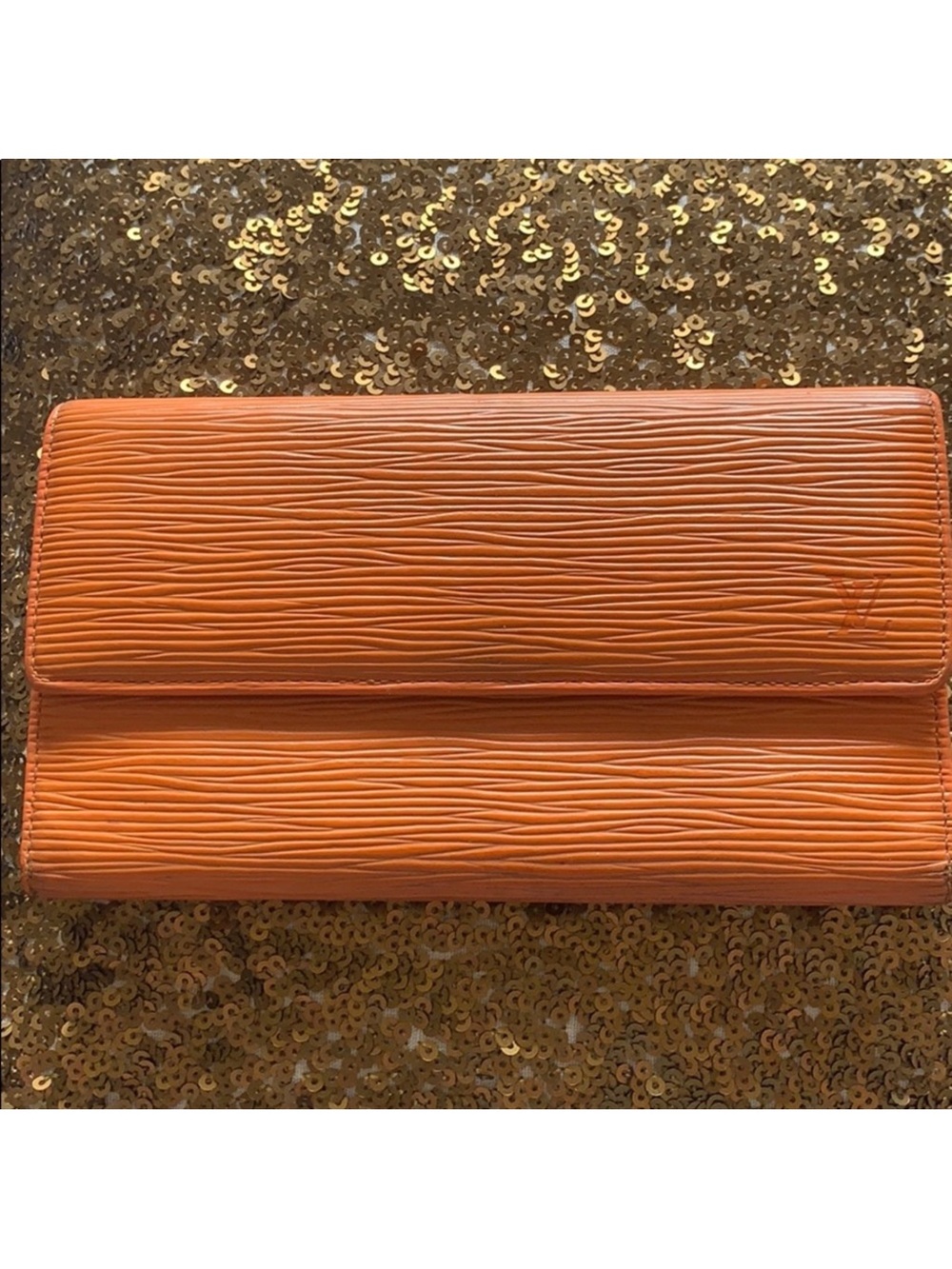 Louis Vuitton Orange Epi Leather Long Wallet Vintage 🧡